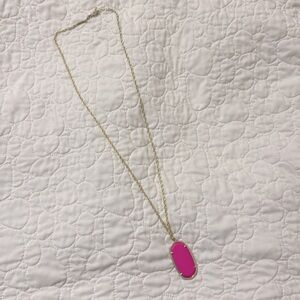 Kendra Scott Rae Necklace with Magenta Pink Pendant